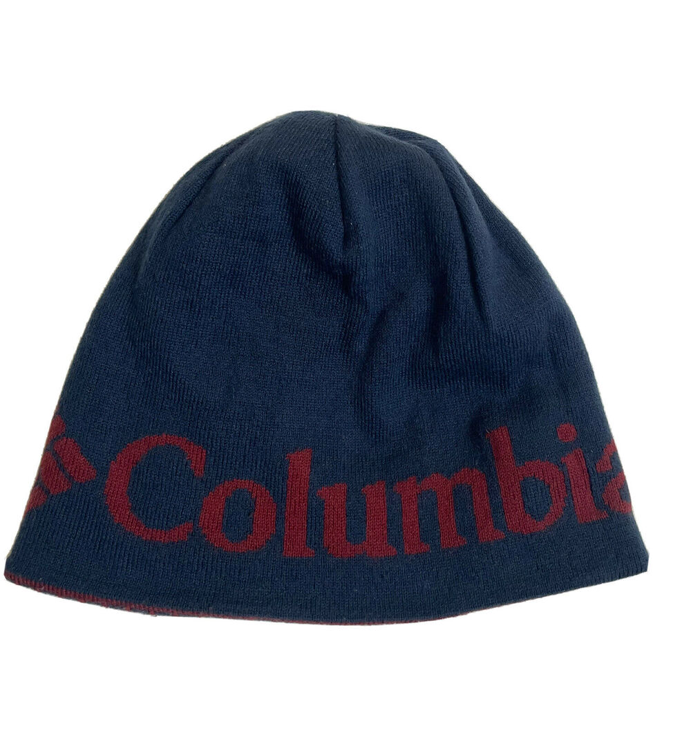 columbia reversible logo snow ski winter beanie